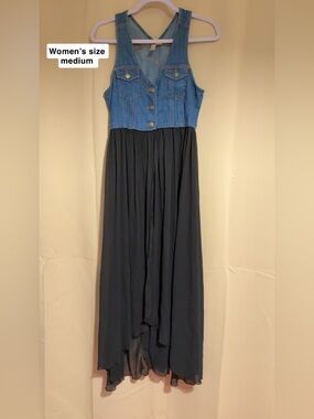 Denim Bodice vest in Blue and Black
